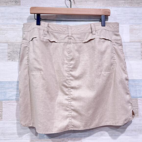 Aventura Eco Hemp Blend A Line Skirt Beige Outdoors Hiking Camping Womens 10 - Picture 3 of 5